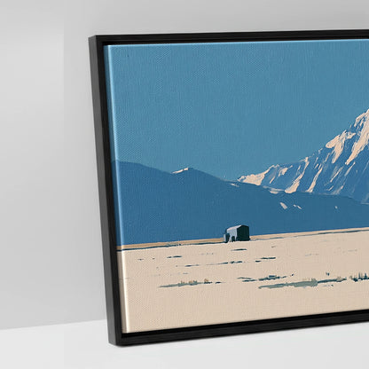 The Vast Horizon - artwork detail in a black float frame