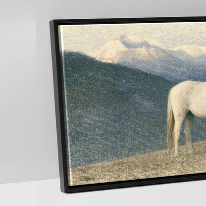 Highland Stillness - artwork detail in a black float frame