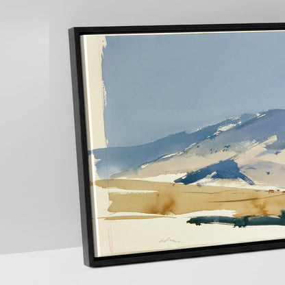 Stillness on the Range - artwork detail in a black float frame