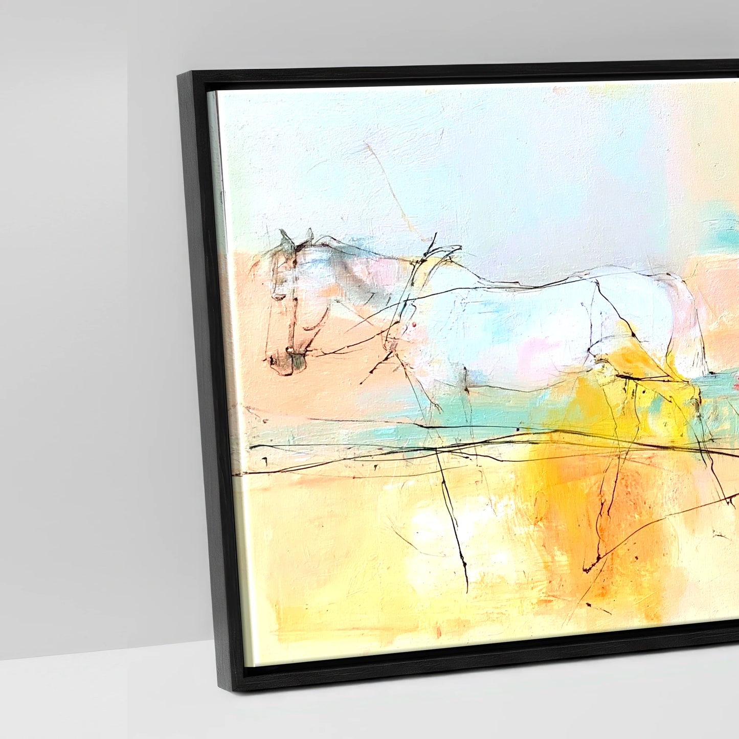 The Painted Drive - artwork detail in a black float frame
