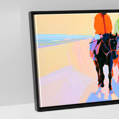 Technicolour Parade - artwork detail in a black float frame