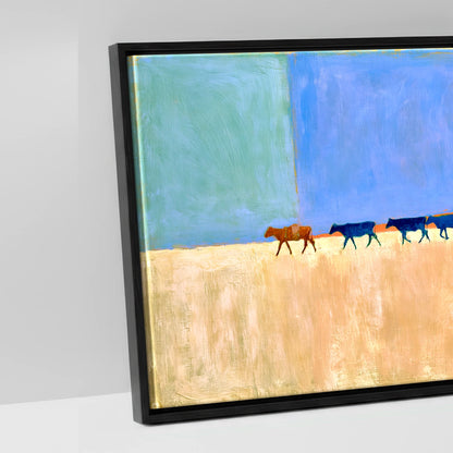 Painted Desert Drive - artwork detail in a black float frame