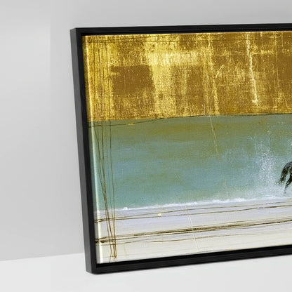 Gilded Shallows - artwork detail in a black float frame