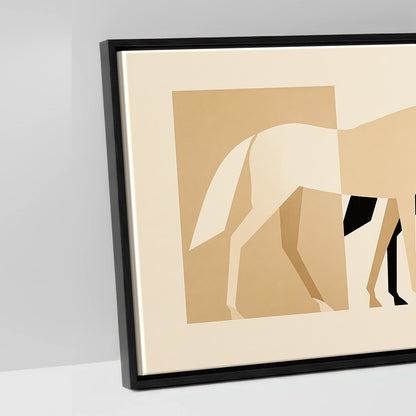 Modernist Herd - artwork detail in a black float frame