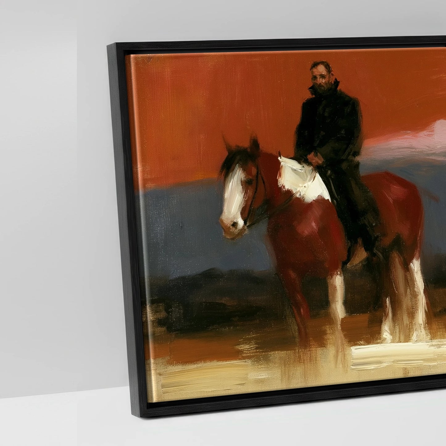 The Vast Horizon - artwork detail in a black float frame