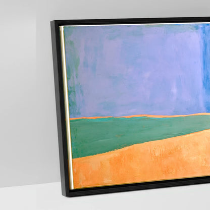 Vast Blue Horizons - artwork detail in a black float frame