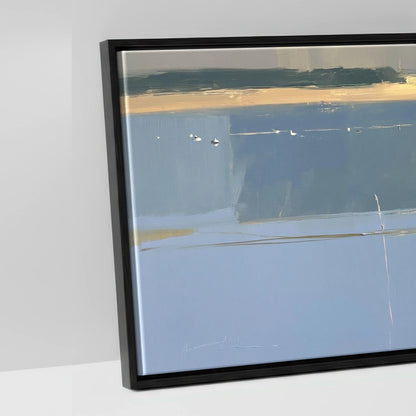 Coastal Reflections - artwork detail in a black float frame