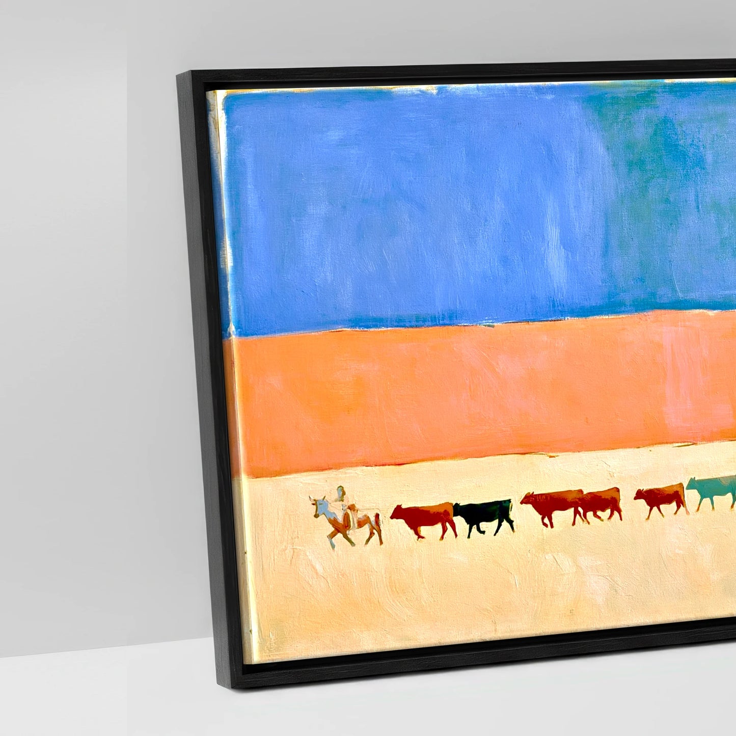 Painted Desert Drive - artwork detail in a black float frame