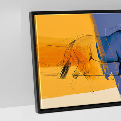 Prismatic Plains - artwork detail in a black float frame