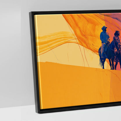 Riding the Horizon - artwork detail in a black float frame