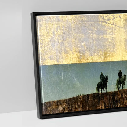 The Gilded Ridge - artwork detail in a black float frame