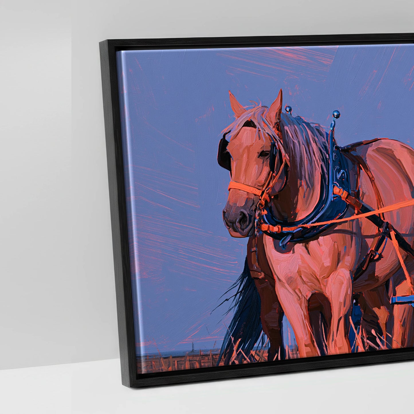 Twilight Draught Team - artwork detail in a black float frame