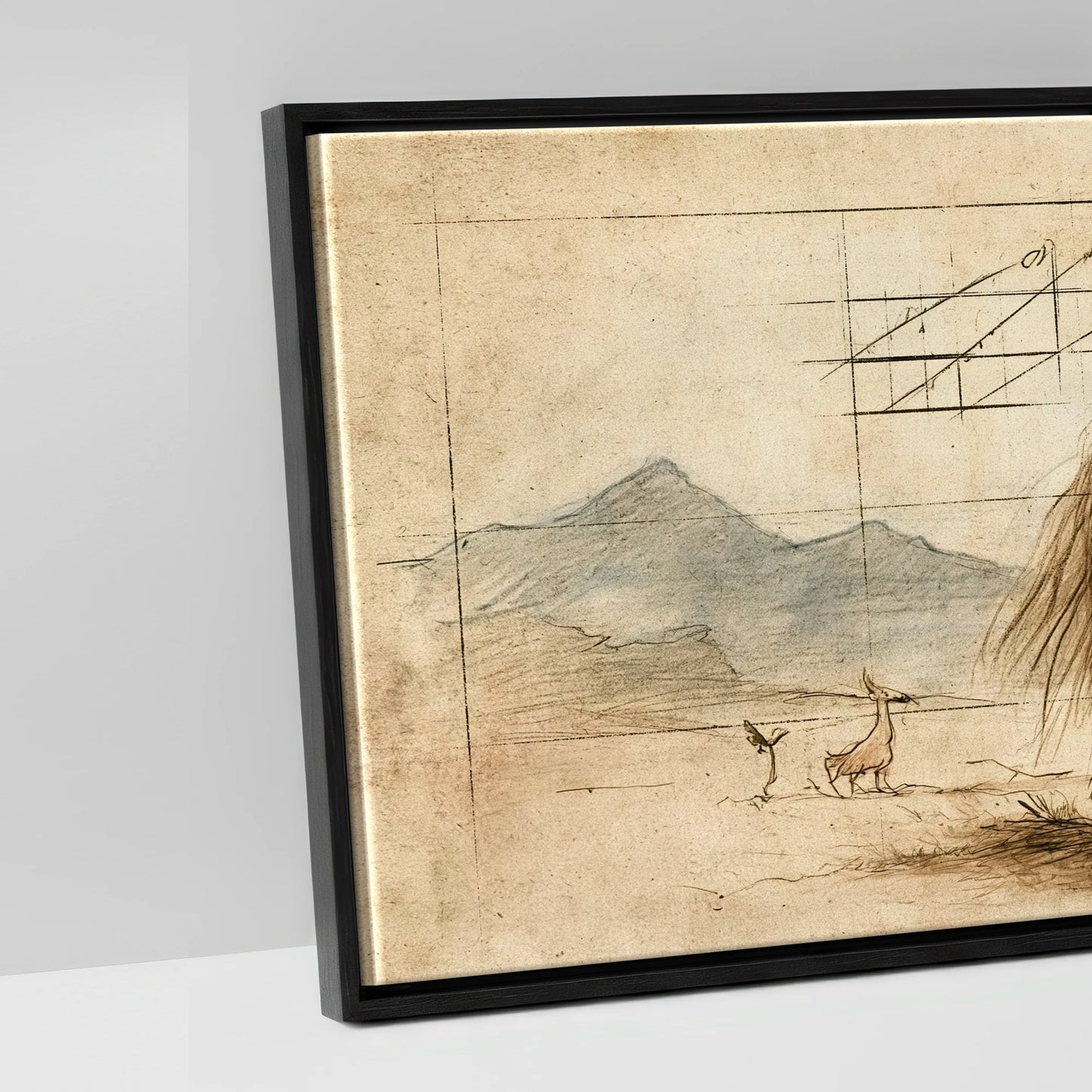 Classical Equine Study - artwork detail in a black float frame