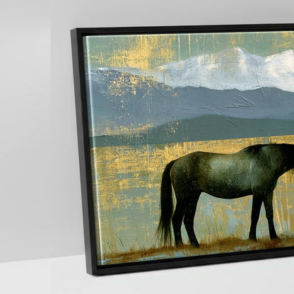 The Golden Expanse - artwork detail in a black float frame