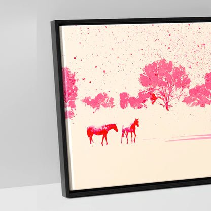 Crimson Mirage - artwork detail in a black float frame