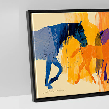 Vibrant Generations - artwork detail in a black float frame