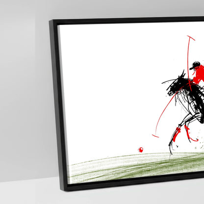 The Scarlet Charge - artwork detail in a black float frame