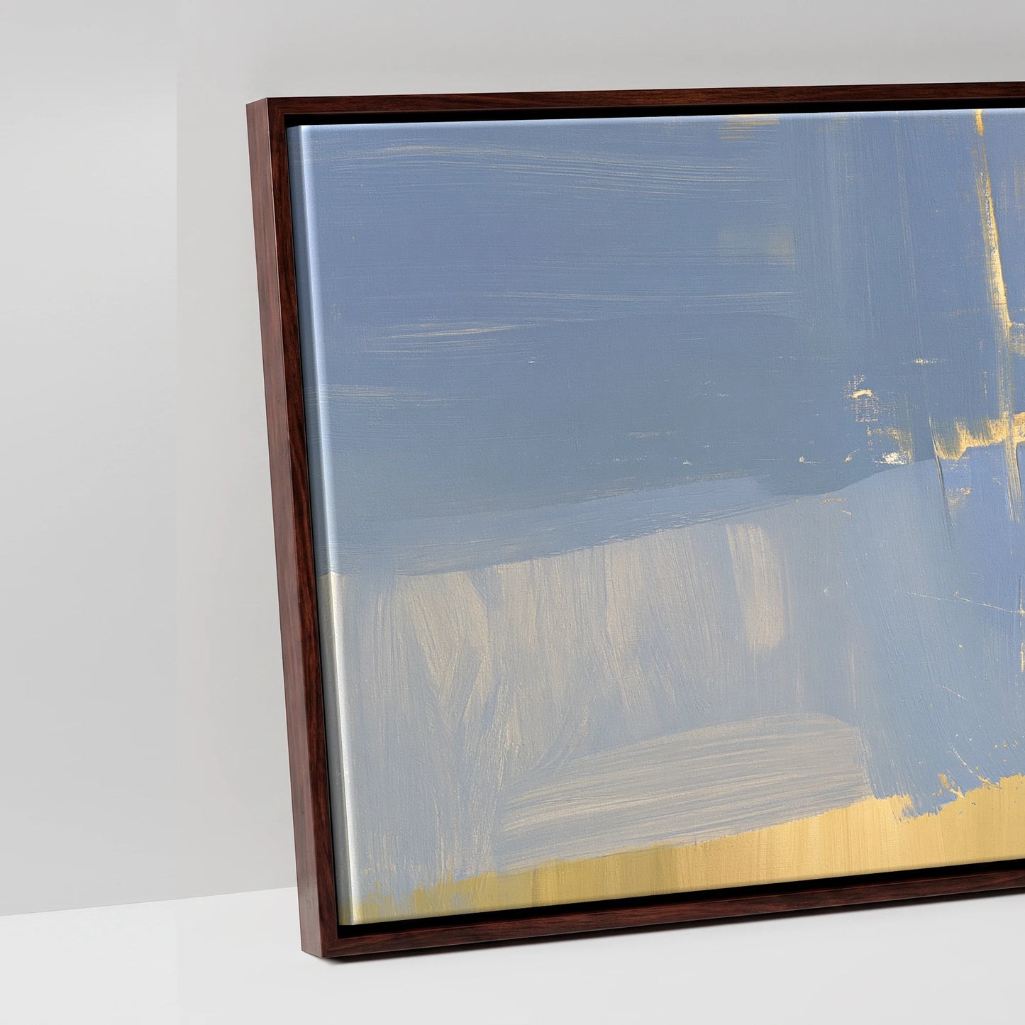 Sunlit Range Riders - artwork detail in a brown float frame