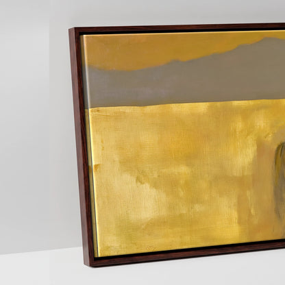 The Golden Expanse - artwork detail in a brown float frame