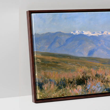 High Country Spirit - artwork detail in a brown float frame
