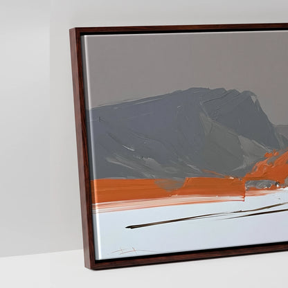 The Vivid Expanse - artwork detail in a brown float frame
