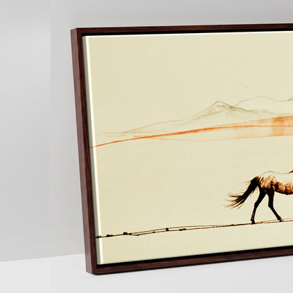 The Amber Horizon - artwork detail in a brown float frame