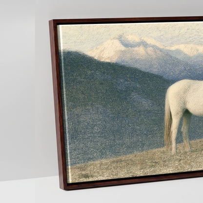 Highland Stillness - artwork detail in a brown float frame