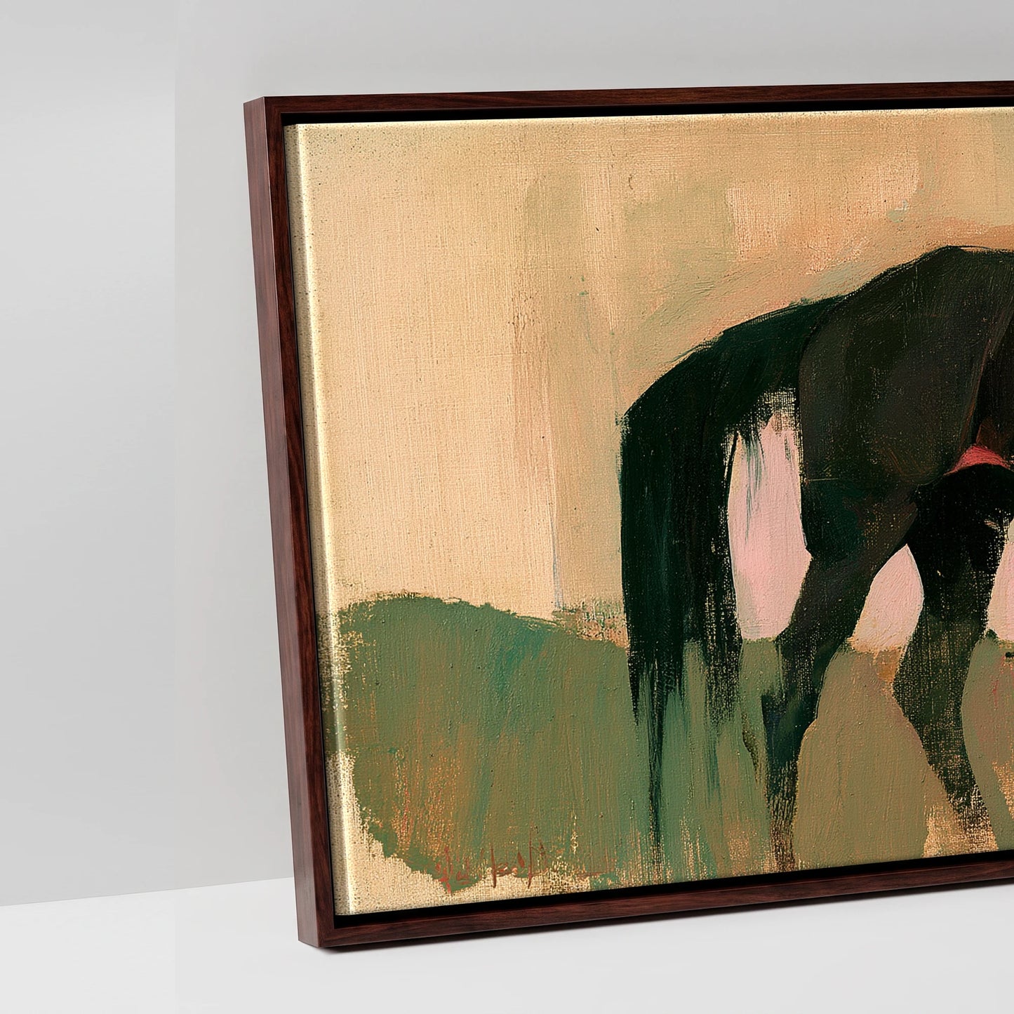 Dusk on the Ridge - artwork detail in a brown float frame