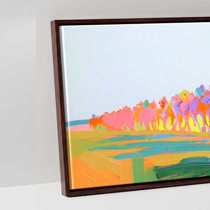 The Electric Sprint - artwork detail in a brown float frame
