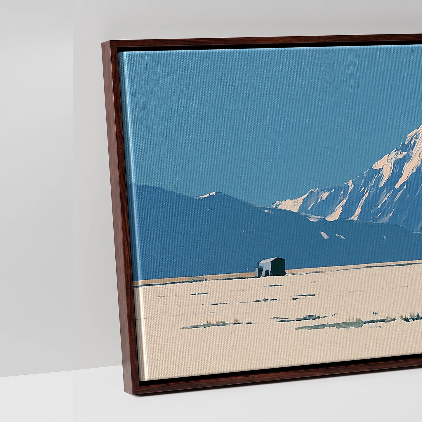 The Vast Horizon - artwork detail in a brown float frame