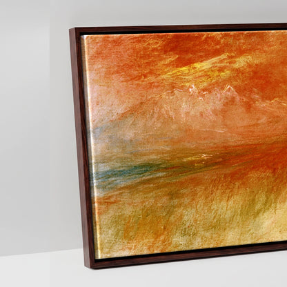 Luminous Spirit - artwork detail in a brown float frame