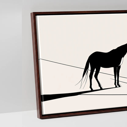 Mountain Contour Silhouette - artwork detail in a brown float frame