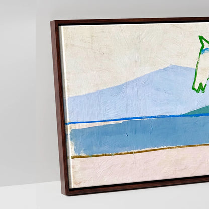 Architectural Equine Horizon - artwork detail in a brown float frame