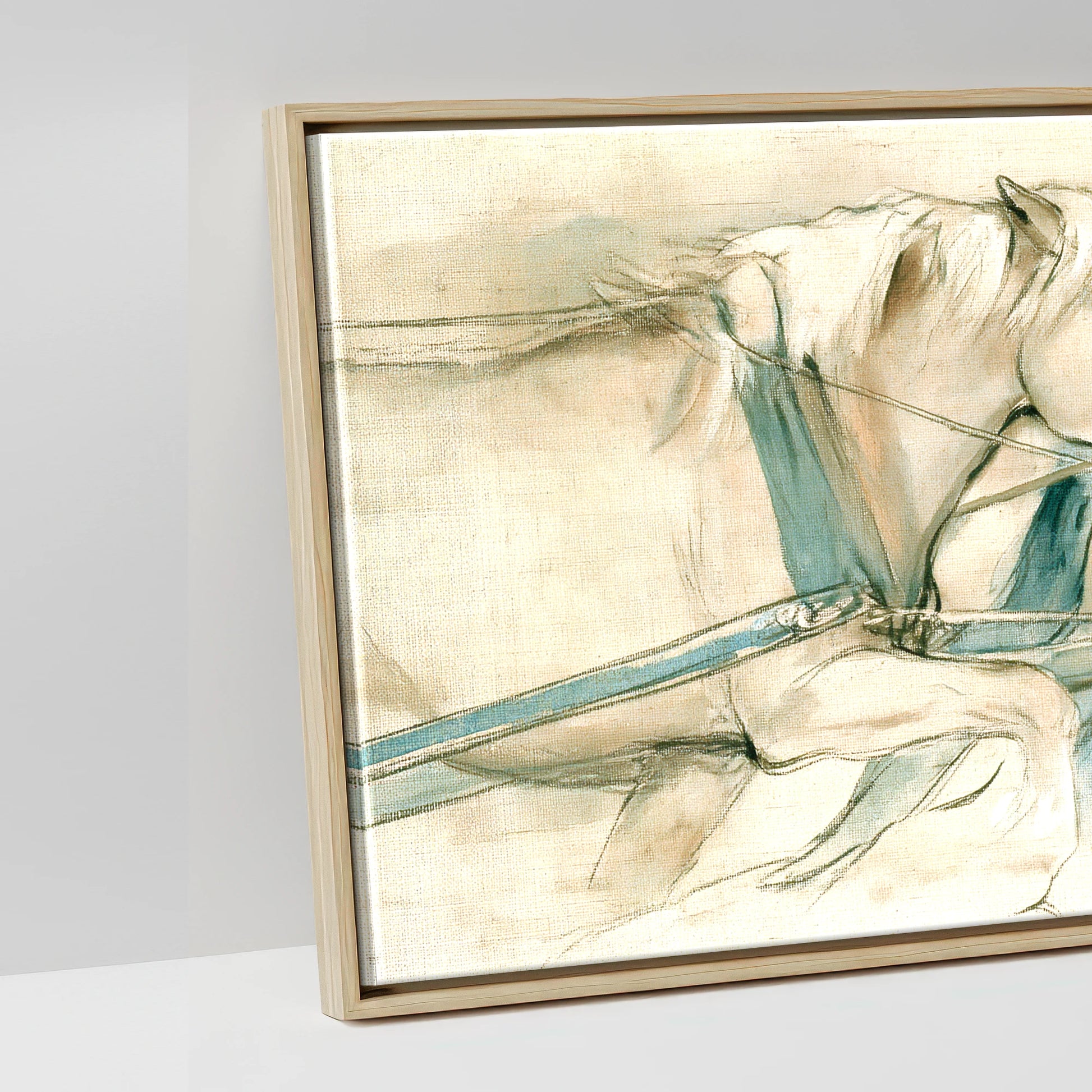 Harnessed Momentum - artwork detail in a natural float frame