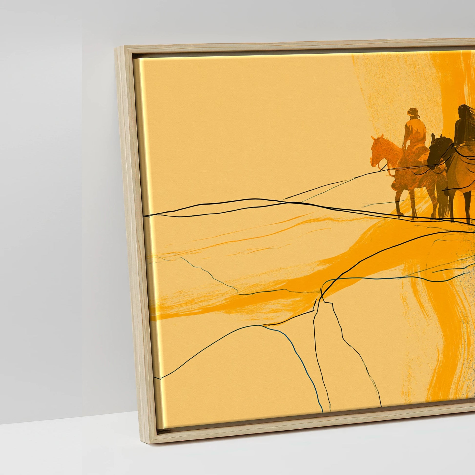 Vivid Horizon - artwork detail in a natural float frame