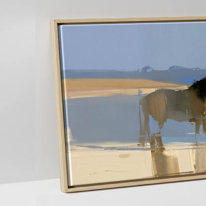 Stillness in the Shallows - artwork detail in a natural float frame