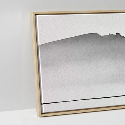 Solitude in Ink - artwork detail in a natural float frame