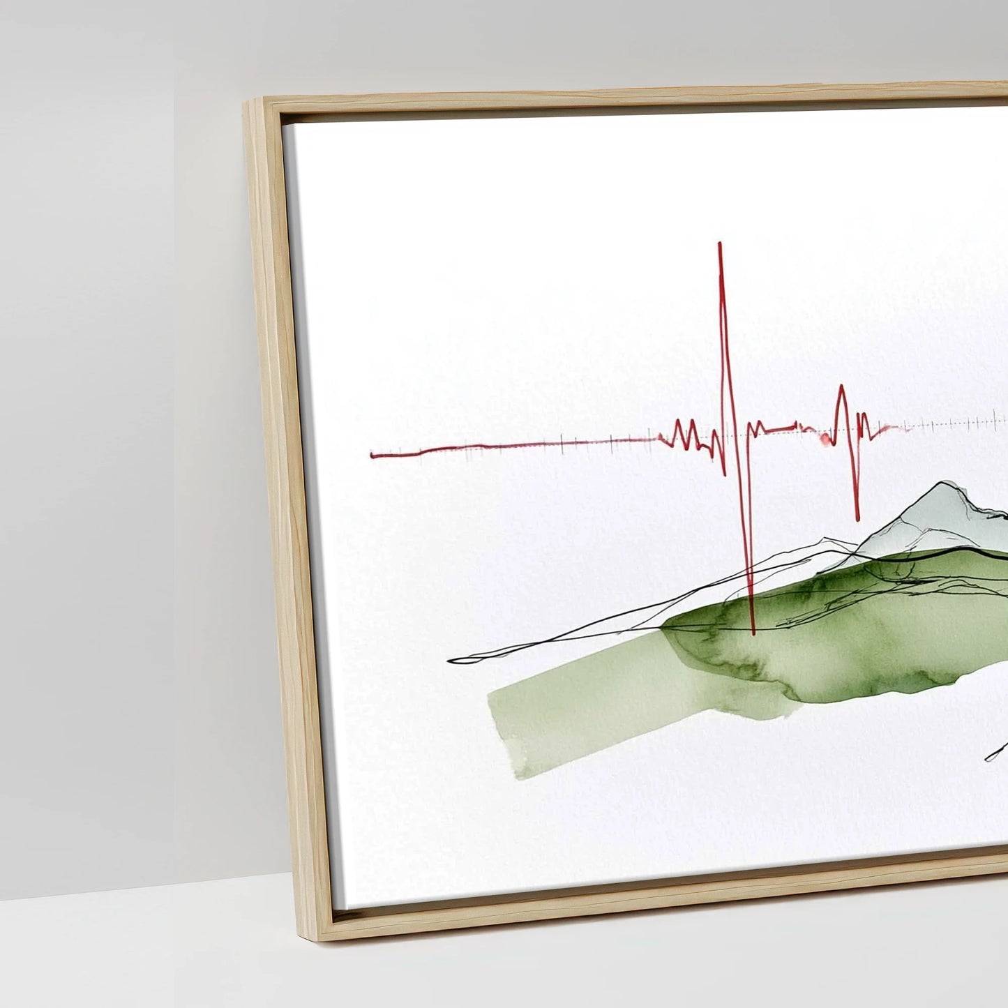 Rhythm of the Land - artwork detail in a natural float frame