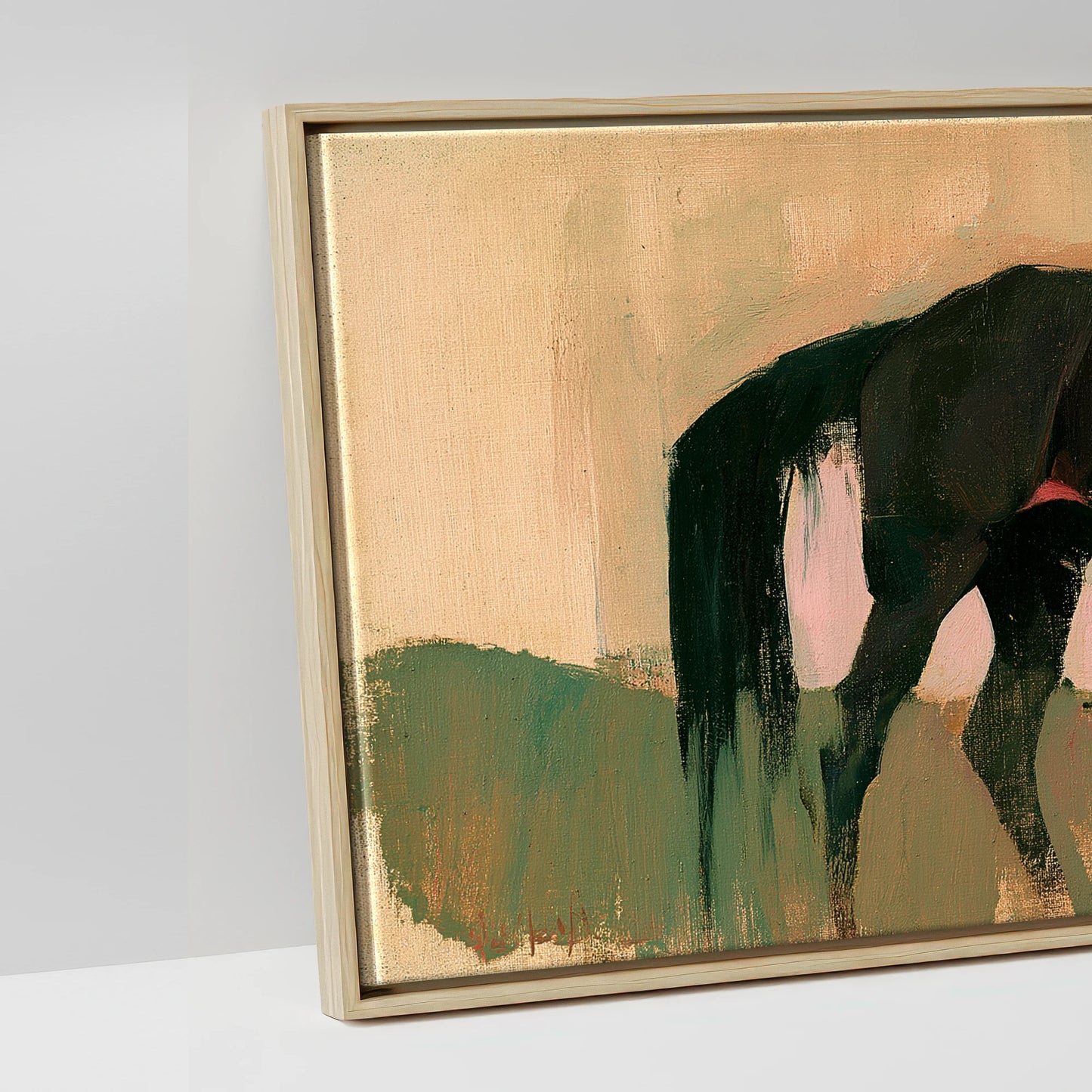 Dusk on the Ridge - artwork detail in a natural float frame
