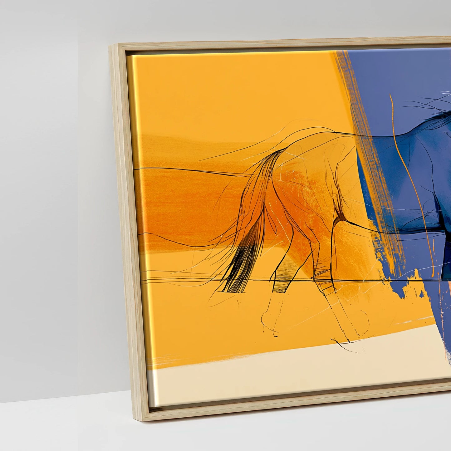 Prismatic Plains - artwork detail in a natural float frame