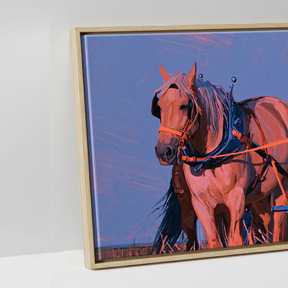 Twilight Draught Team - artwork detail in a natural float frame