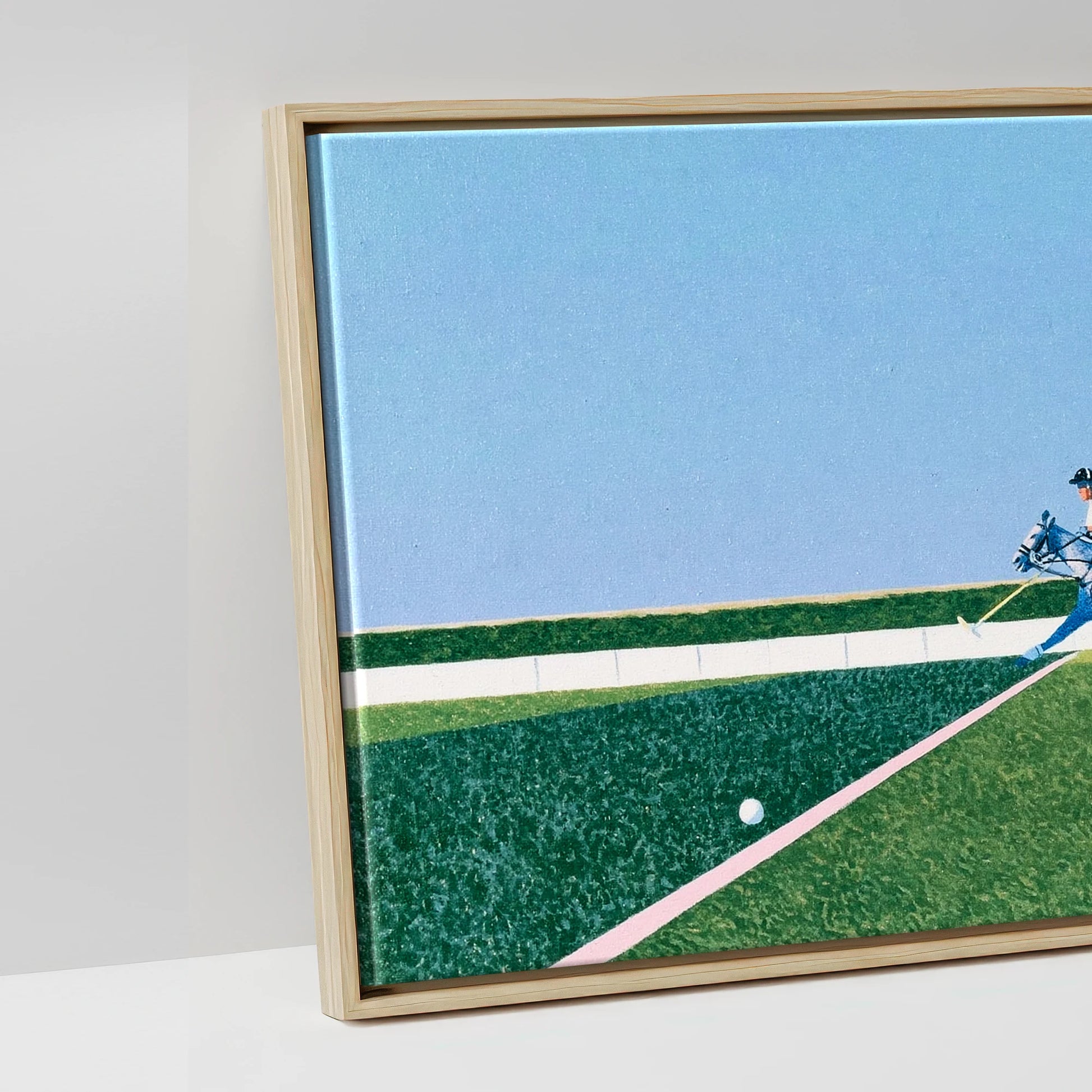 Rhythm of the Chukka - artwork detail in a natural float frame