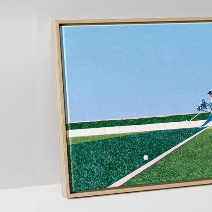 Rhythm of the Chukka - artwork detail in a natural float frame