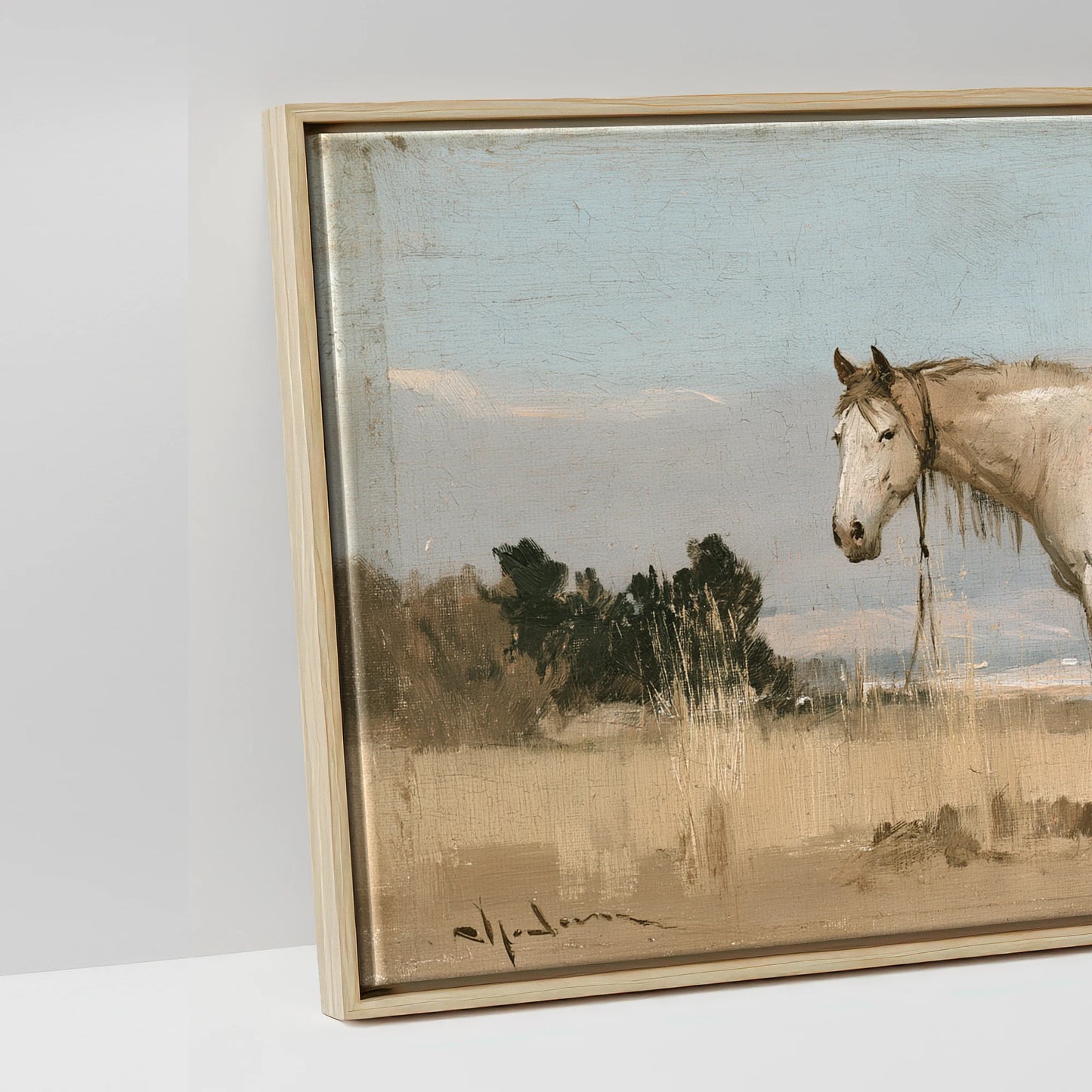 High Country Stillness - artwork detail in a natural float frame