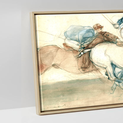 The Polo Sequence - artwork detail in a natural float frame