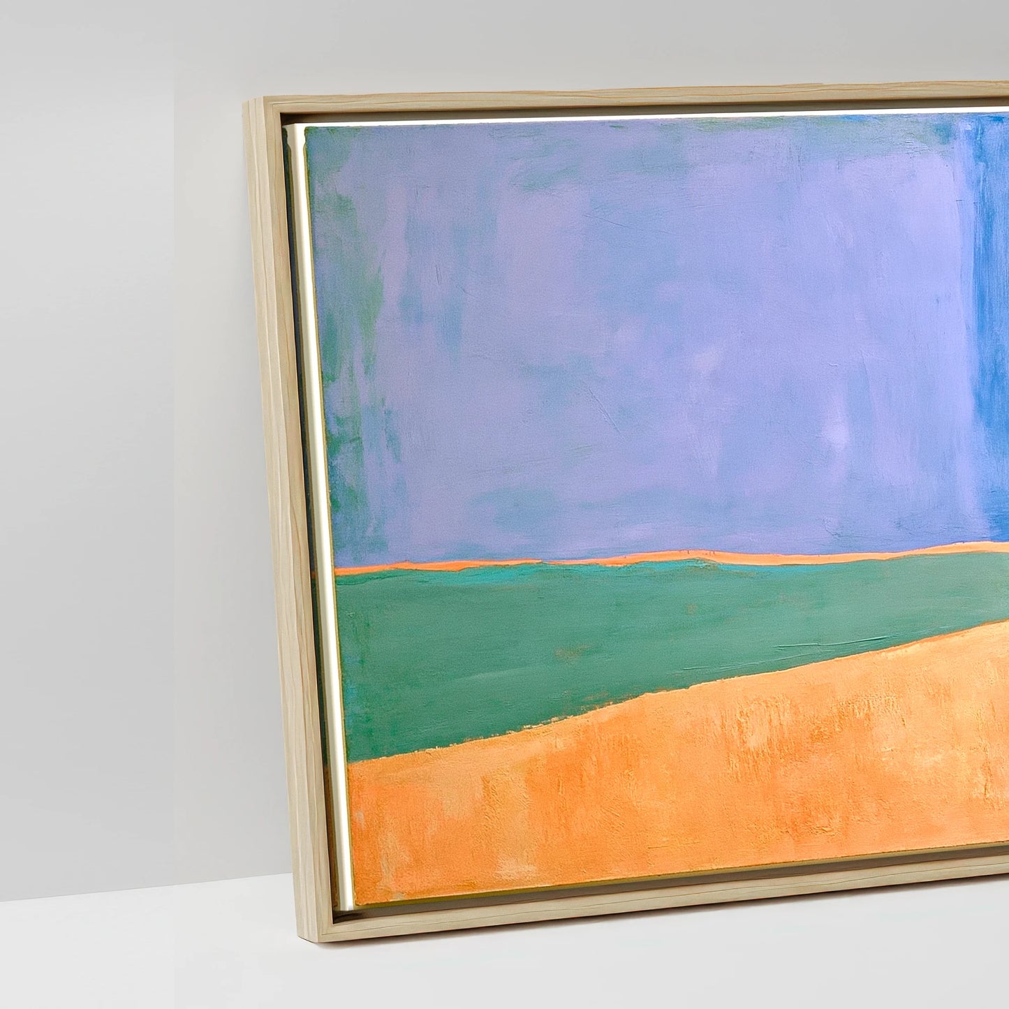 Vast Blue Horizons - artwork detail in a natural float frame