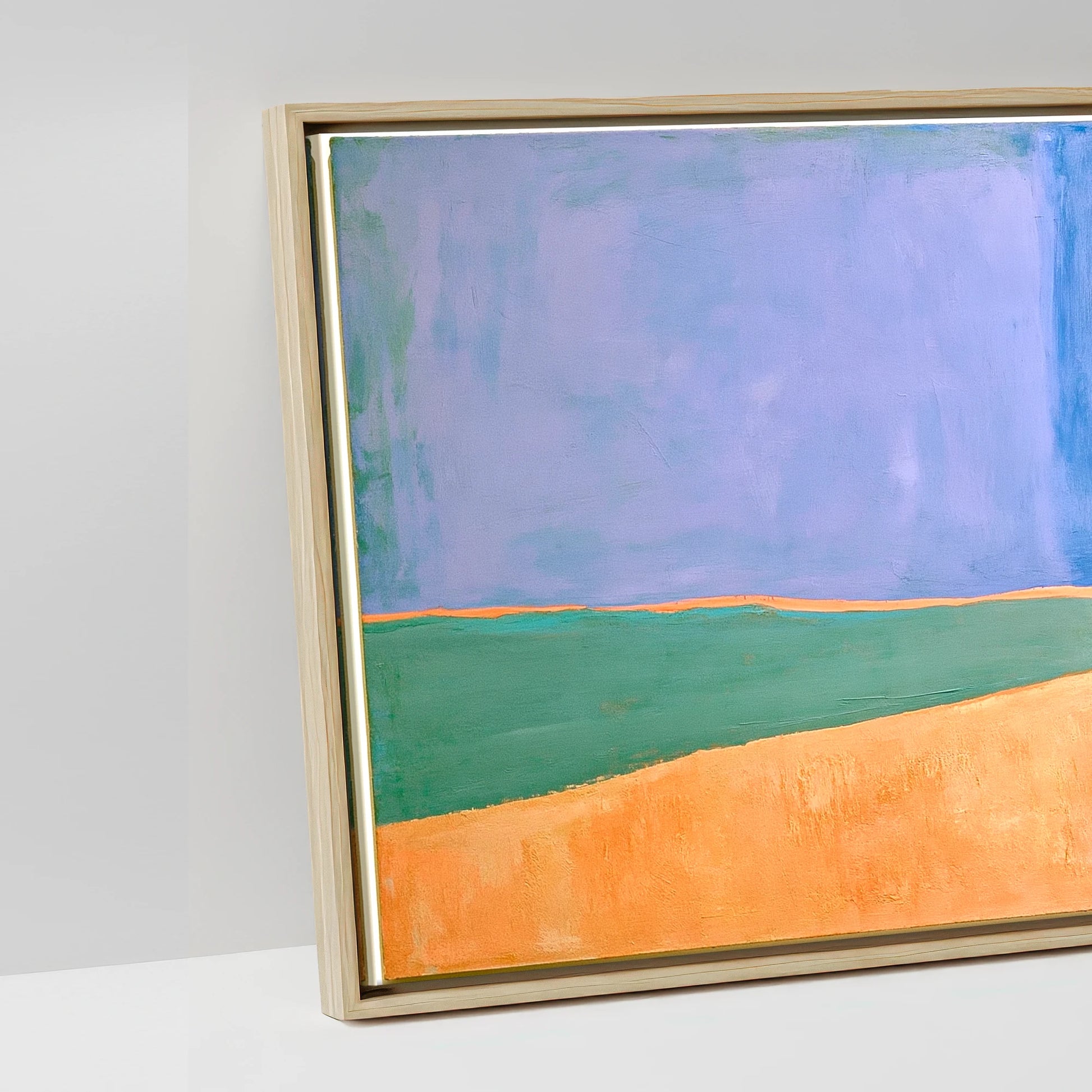 Vast Blue Horizons - artwork detail in a natural float frame