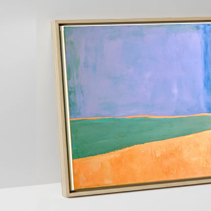 Vast Blue Horizons - artwork detail in a natural float frame