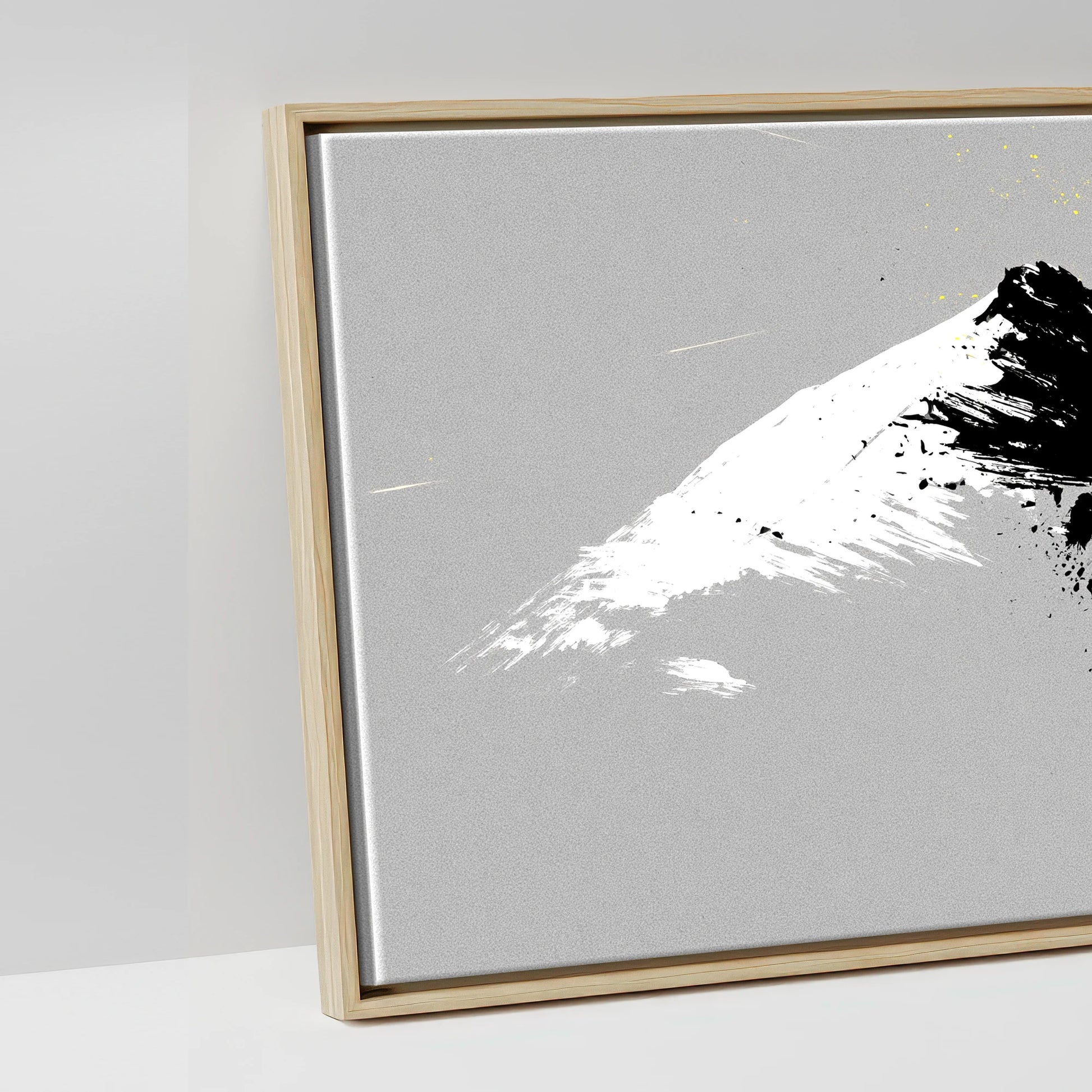 Bold Alpine Silhouette - artwork detail in a natural float frame
