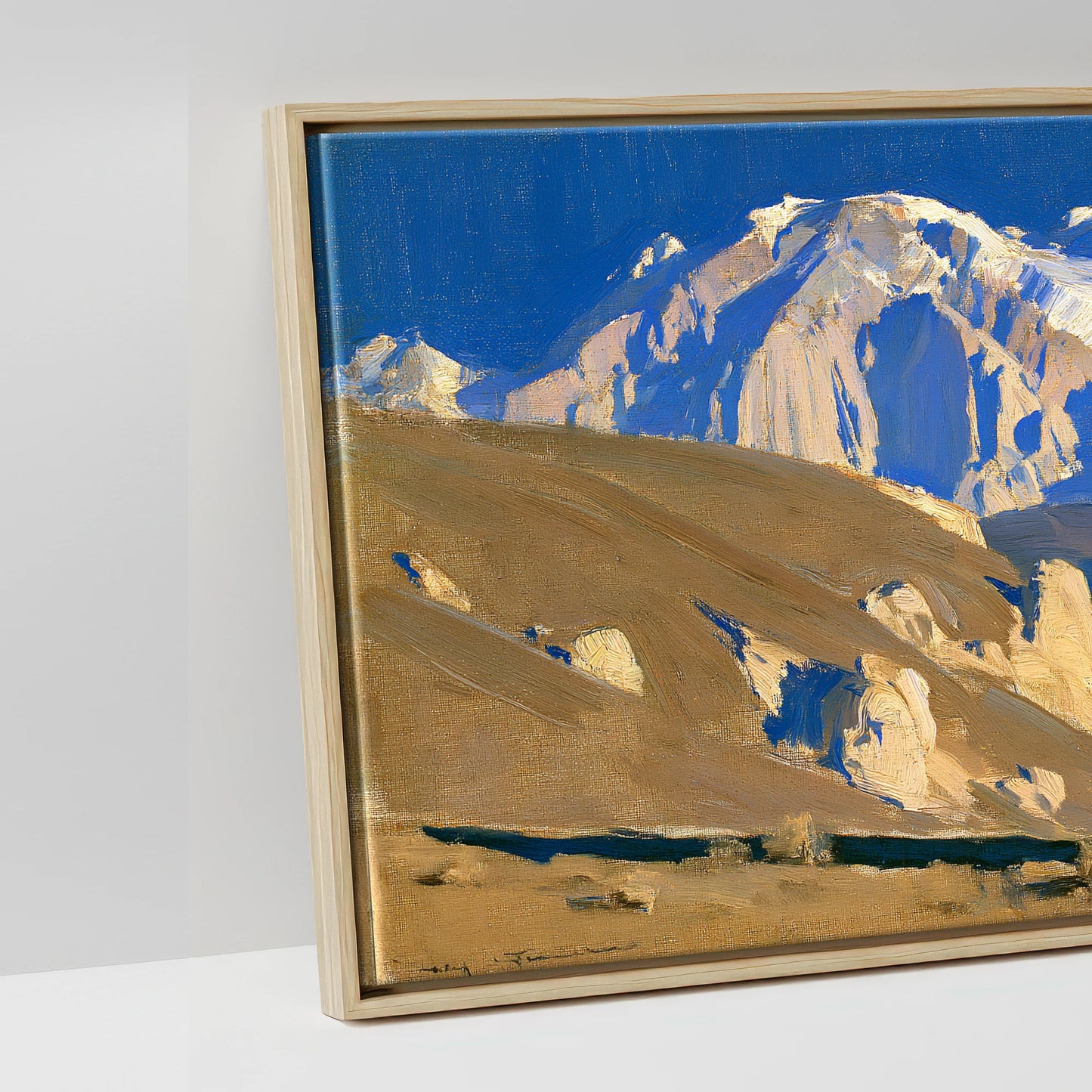 Sunlit Ridge - artwork detail in a natural float frame